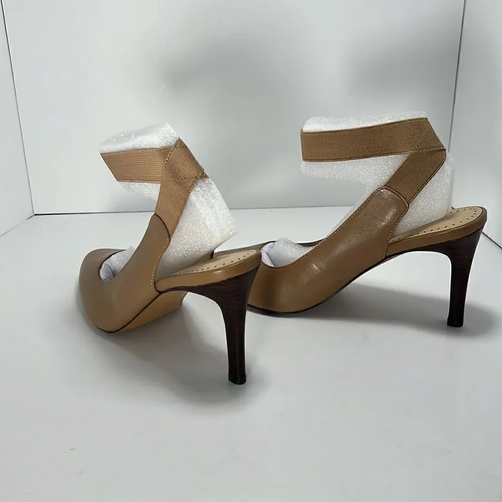 Adrienne Vittadini Niverna Walnut Ankle Strap Heels size 9.5 M - Picture 4 of 6